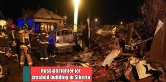 Russian fighter jet crashed building in Siberia