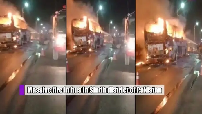 bus fire in pakistan bus fire in pakistan