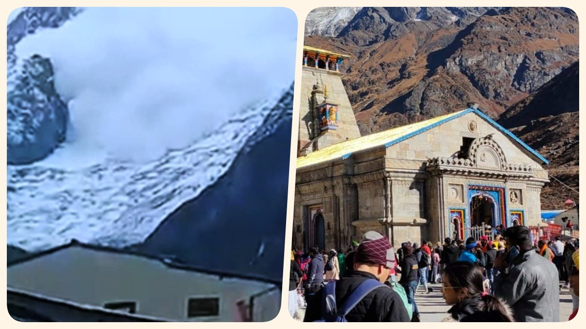 Avalanche hits Kedarnath Dham, snowy mountain fell heavily, the temple is safe