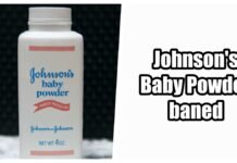 Johnsons Baby Powder baned1