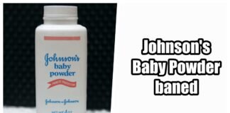Johnsons Baby Powder baned1