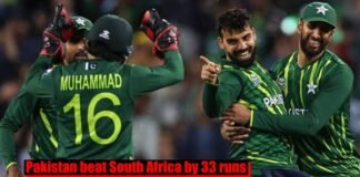 Pakistan beat South Africa by 33 runs1
