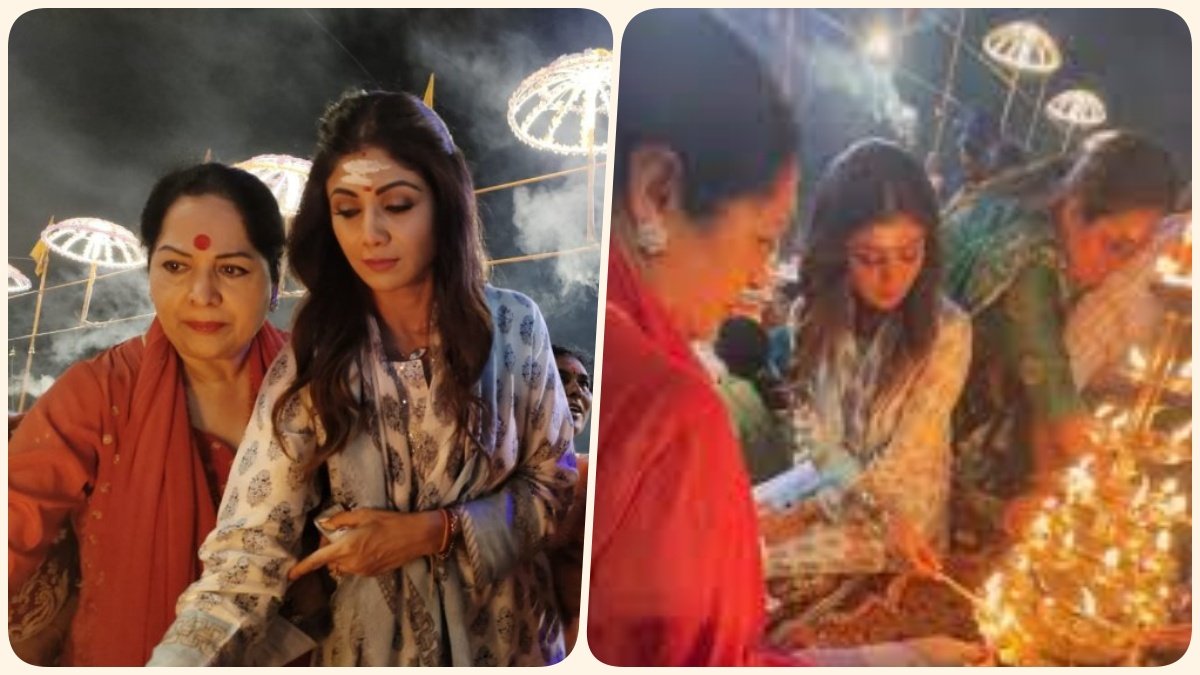 Shilpa Shetty visited Kashi Vishwanath temple with mother Sunanda, watch video