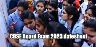 CBSE Board Exam 2023 datasheet