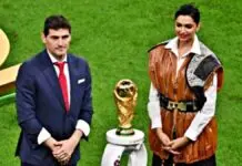 Deepika Padukone unveiled the FIFA World Cup trophy on Sunday, fans angry at dress Deepika Padukone unveiled FIFA World Cup trophy