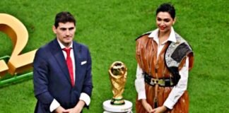 Deepika Padukone unveiled FIFA World Cup trophy