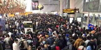 Delhi-airport-T3-rush