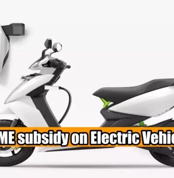FAME subsidy on Electric Vehicle