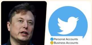 Gold check for companies, grey check for government