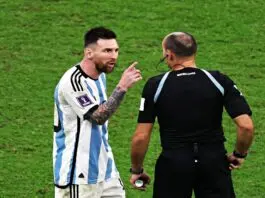 Messi furious at referee