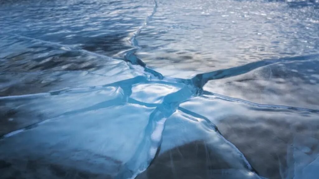 falling into frozen lake