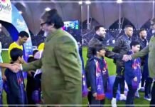 Amitabh Bachchan as chief guest in football match