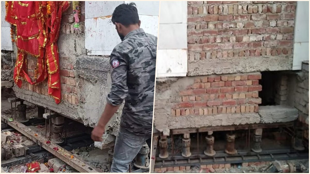 150 years old Hanuman temple in UP shifted from National Highway with the of Jack