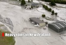 Heavy rains in New Zealand