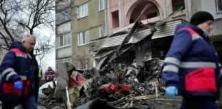 Helicopter crash in Kyiv, fell on play school