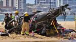 Helicopters collide over Australia beach