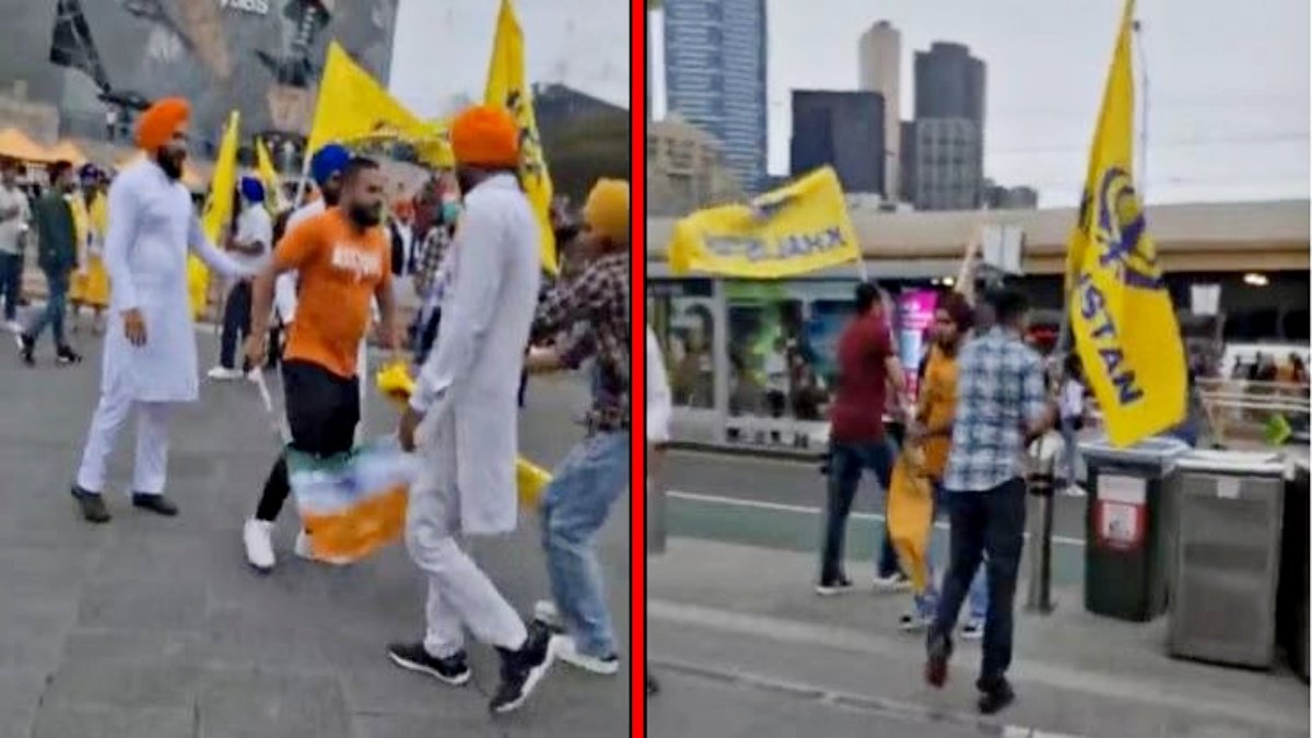 Khalistan supporters attack Indians in Australia, insult tricolor