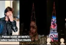 Pathan trailer on world’s tallest building Burj Khalifa Pathan trailer on worlds tallest building Burj Khalifa