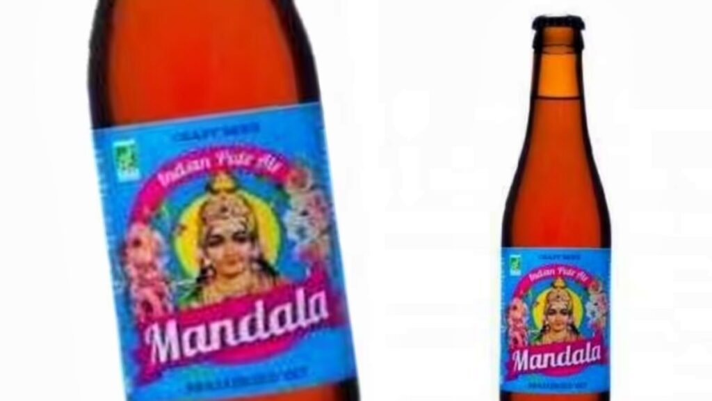 Photo of Hindu Goddess on beer bottle