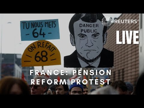 LIVE: French unions protest against Macron’s pension reform plans