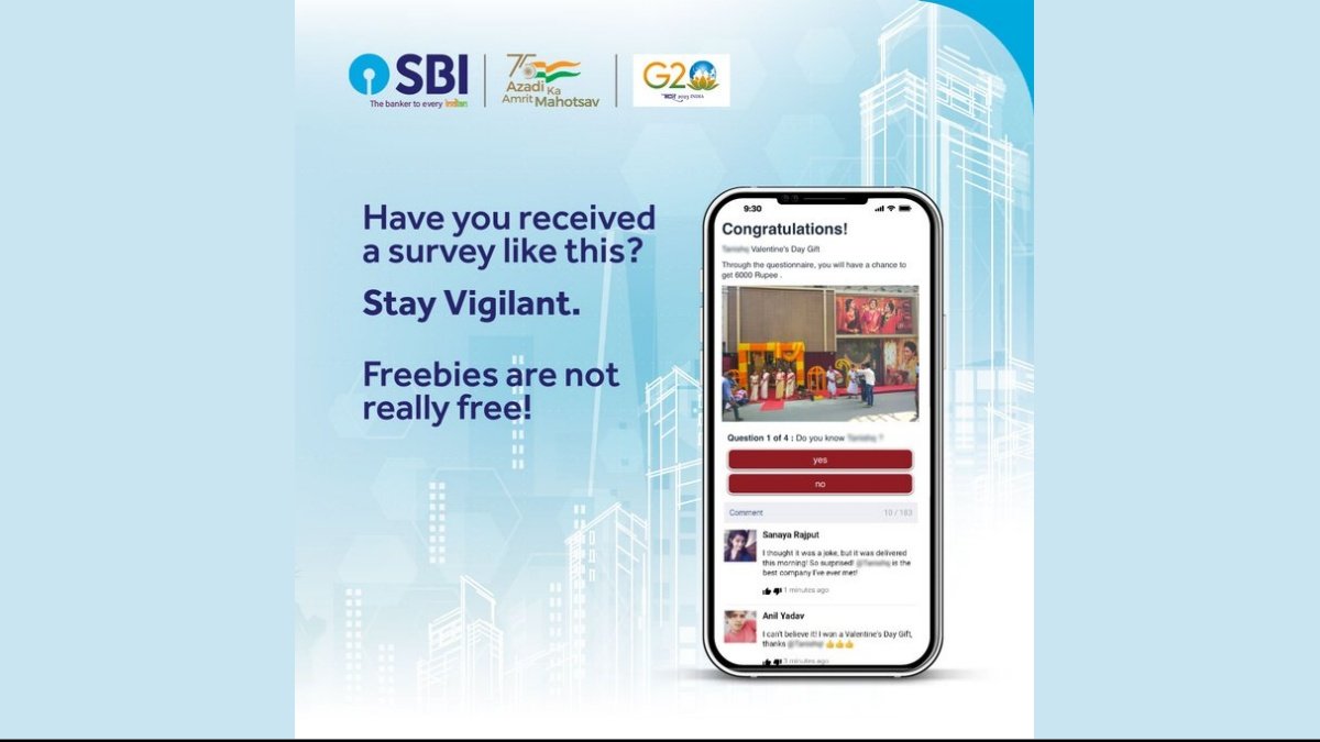 SBI released alert to customers for new ways to online fraud like survey