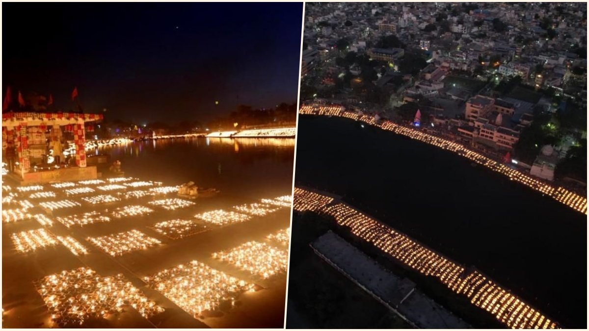 World record made in Ujjain, city of Mahakal illuminated with 18 lakh 82 thousand 229 lamps, watch video