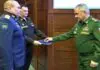 Russia’s Defence Minister Shoigu Awards Pilot Who Intercepted U.S. Drone Shoigu Awards Pilot Who Intercepted U.S. Drone