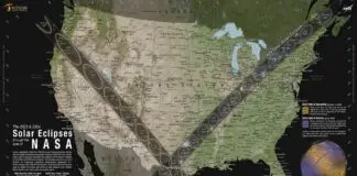 solar eclipse map by NASA