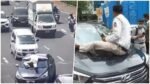 Car driver dragged traffic police constable