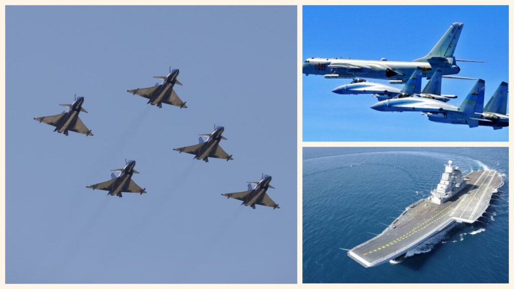 China deployed 71 fighter jets and 9 warships