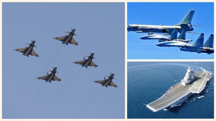 China deployed 71 fighter jets and 9 warships