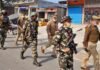 SSB jawans are doing flag march