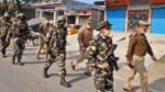 SSB jawans are doing flag march