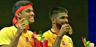 Satwiksairaj Rankireddy-Chirag Shetty win Gold