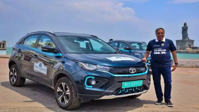 Tata Nexon EV sets record from Kashmir to Kanyakumari Tata Nexon EV sets record from Kashmir to Kanyakumari