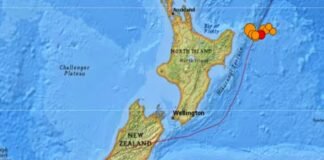 earthquake tremors in New Zealand