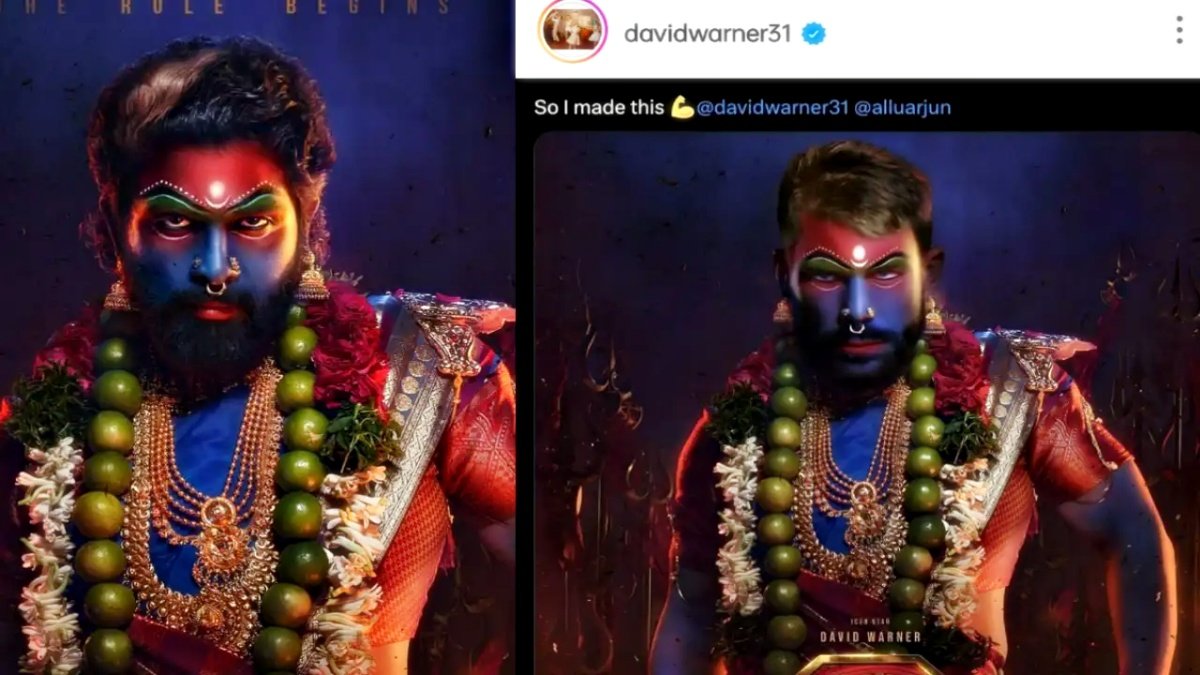 Australian cricketer David Warner tried Pushpa 2 look, Insta post went viral