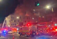 Fierce fire in four-storey hostel in Wellington