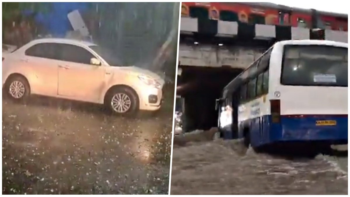 Heavy rain with thunderstorms and hail in Bengaluru, building collapsed, Rescue work is on