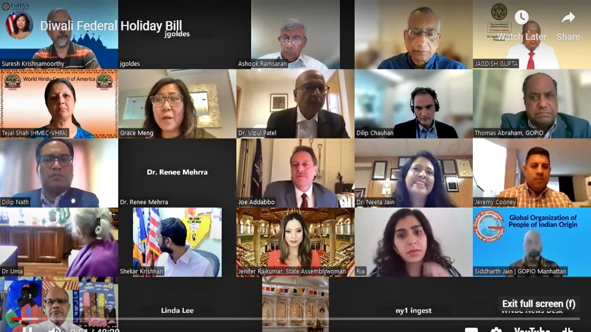 Grace Meng introduced a bill to declare Diwali as a government holiday In America