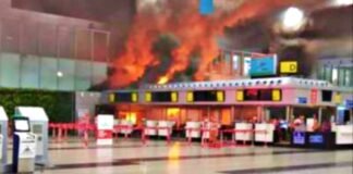 Fire at Kolkata International Airport