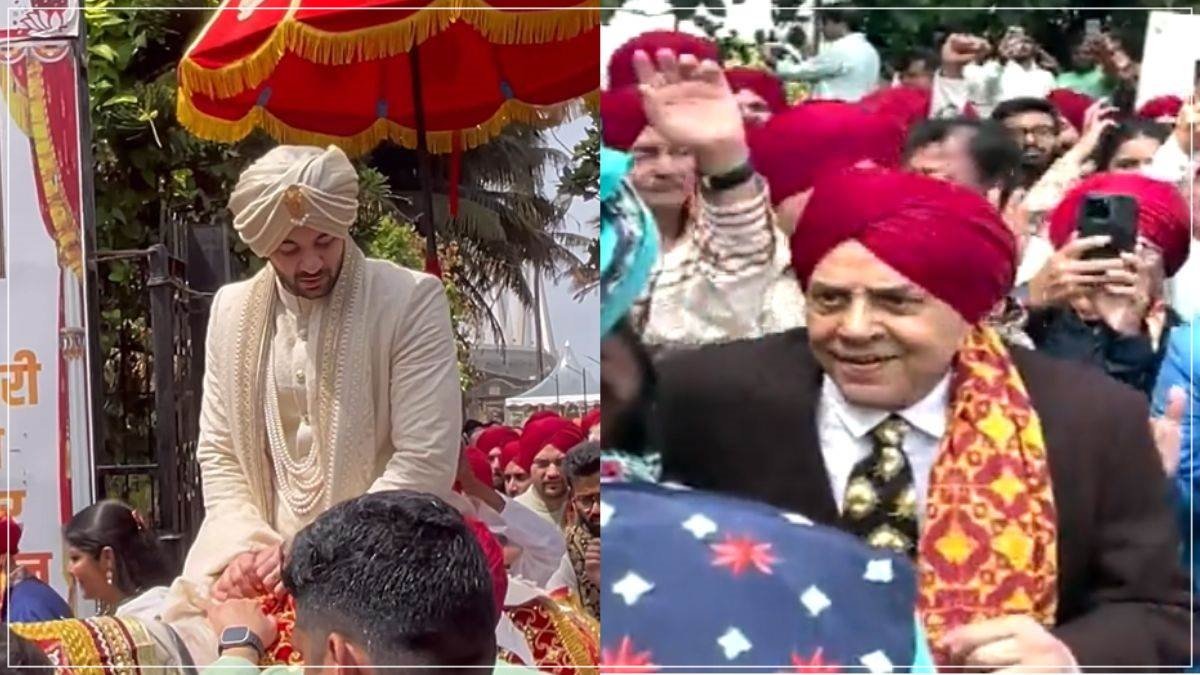Grandfather Dharmendra danced fiercely at grandson’s wedding, watch Video