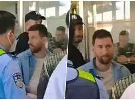 Police detained Lionel Messi at Beijing airport