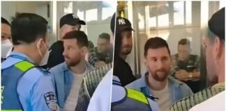 Police detained Lionel Messi at Beijing airport