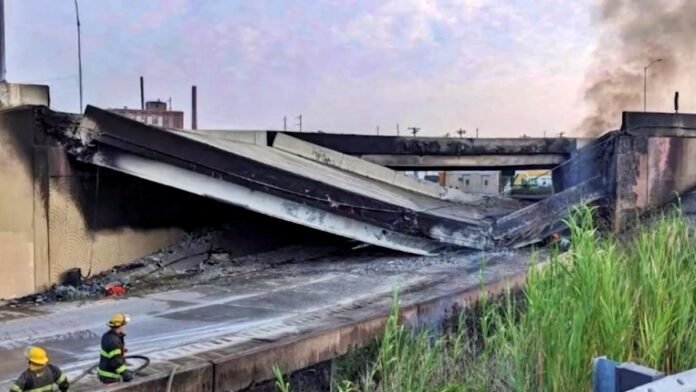 US highway collapses