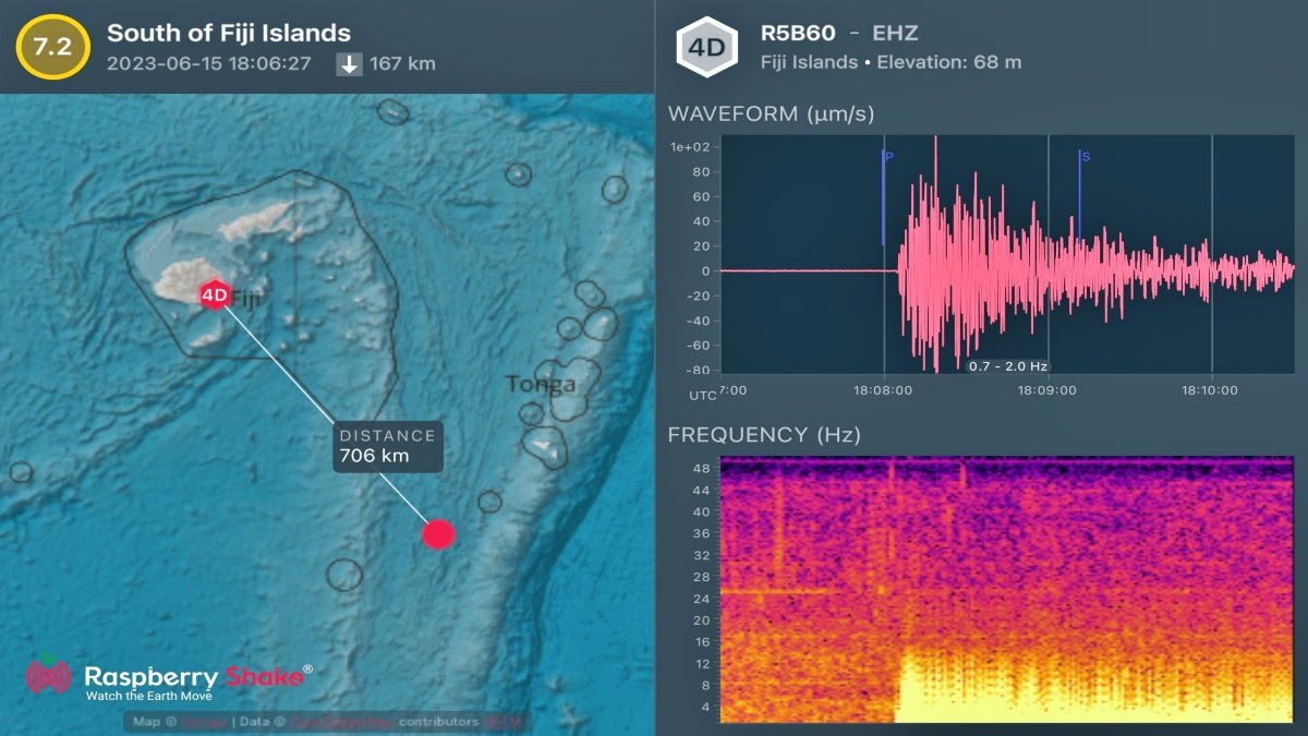6.5 magnitude earthquake felt in Tonga and Fiji