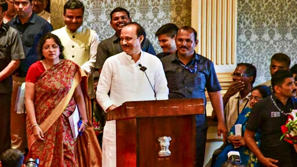 Ajit Pawar has taken oath as Deputy Chief Minister of Maharashtra, contest next elections in name of NCP