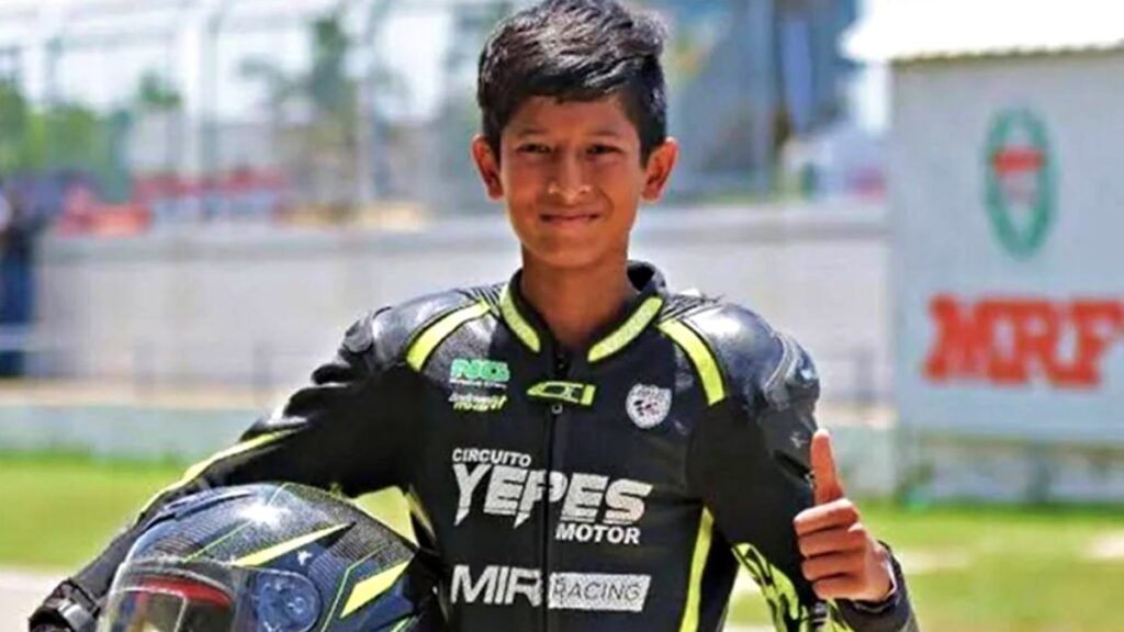 13-year-old motorcycle rider Kopparam Shreyas Harish