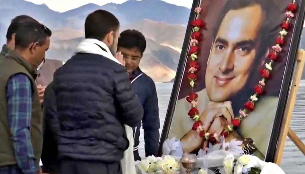 Rahul Gandhi at Pangong Tso Lake