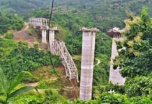 Railway bridge collapse in Mizoram